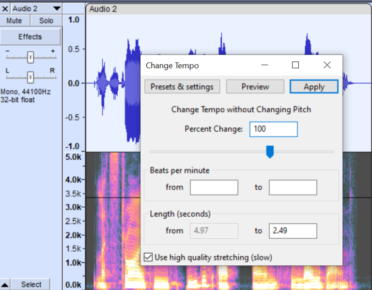 How To Adjust Audio Speed In Audacity Voice Over Tip