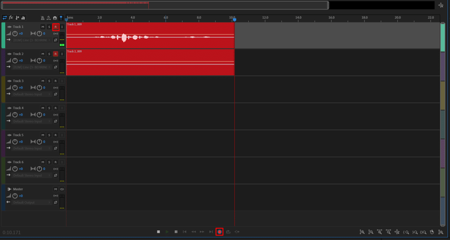 adobe audition recording only coming through one headphone