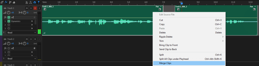 adobe audition voice over settings