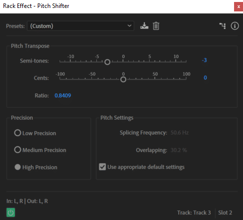 adobe audition voice over settings