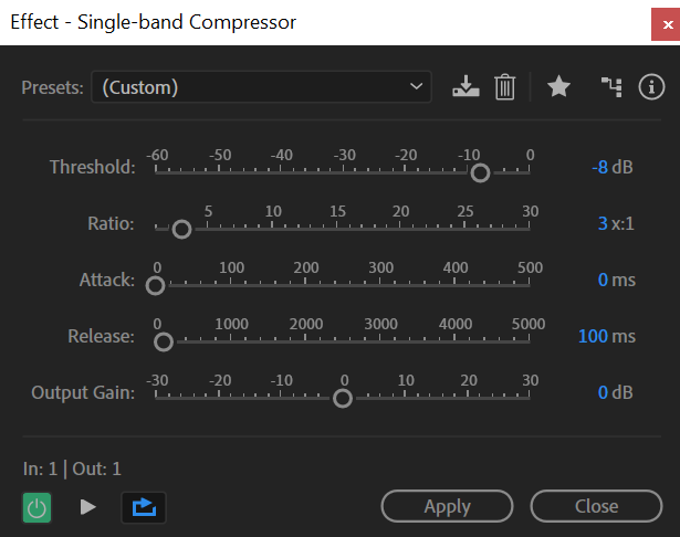 Compression settings to meet ACX requirements in Adobe Audition.