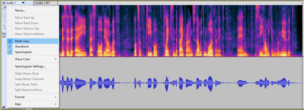 Switching to Multi-view in Audacity to see the keyboard noise better.
